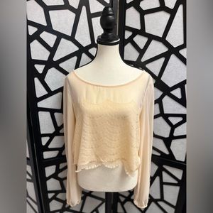 Arden B sheer blush pink blouse